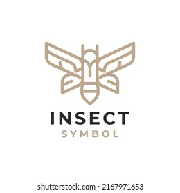 insect line art icon symbol logo