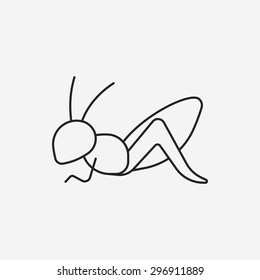 insect line icon