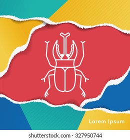 insect line icon