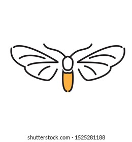 insect logo black illustration vector