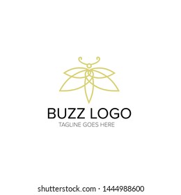 insect logo concept with line art style
