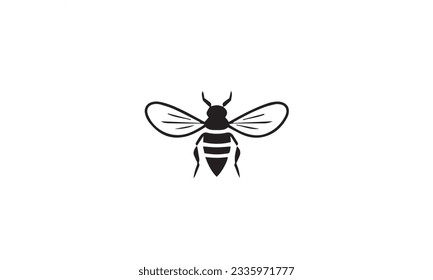 insect logo design black simple flat icon on white background