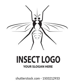 insect logo design vector template, insect logo