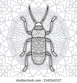 Insect Mandala colorear páginas.
Diseños de animales para aliviar el estrés