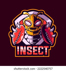 insect mascot logo monster illustration