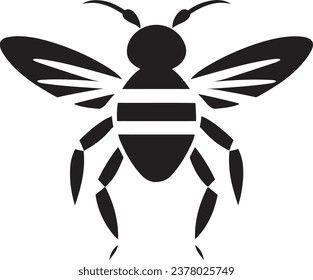 Diseño del logotipo de la amenaza de los insectos Asesinos alados en marcha