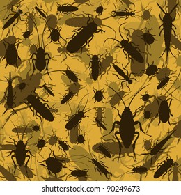 Insect and microbe environment colorful illustration background
