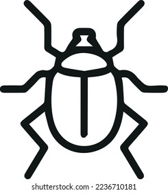 Insect minimal line icon. Web stroke symbol design. Insect sign isolated on a white background. Premium line icon.