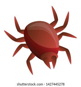 Insect mite icon. Cartoon of insect mite vector icon for web design isolated on white background