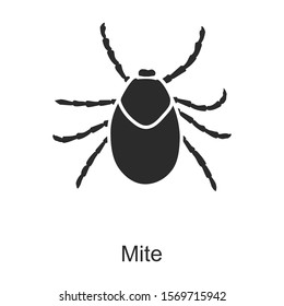 Insect mite vector icon.Black vector icon isolated on white background insect mite .