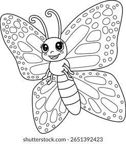 Insect Monarch Butterfly Animal Isolated Coloring 