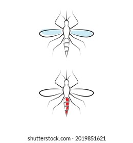 Insect mosquito icon Template vector illustration