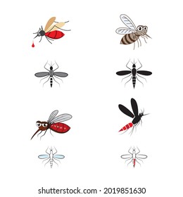 Insect mosquito icon Template vector illustration
