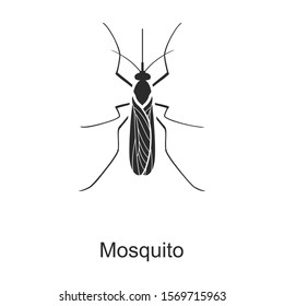Insect mosquito vector icon.Black vector icon isolated on white background insect mosquito .