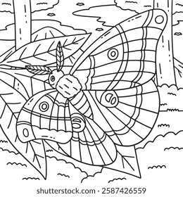 Insect Moth Animal Coloring Page for Kids