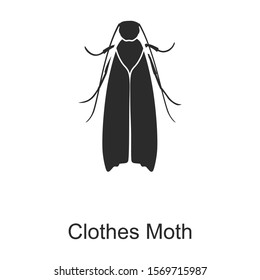 Insect moth vector icon.Black vector icon isolated on white background insect moth .