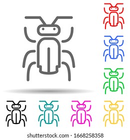insect multi color style icon. Simple thin line, outline vector of web icons for ui and ux, website or mobile application