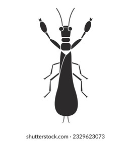 Insect order embioptera webspinner geometric icon vector illustration