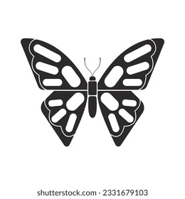 Orden de insectos lepidoptera mariposa imagen vectorial de icono geométrico