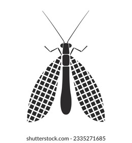 Insect order neuroptera lacewing geometric icon vector illustration