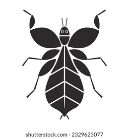 Insect order phasmatodea leaf geometric icon vector illustration