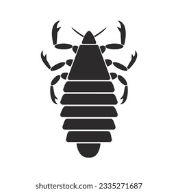 Insect order phtiraptera louse geometric icon vector illustration