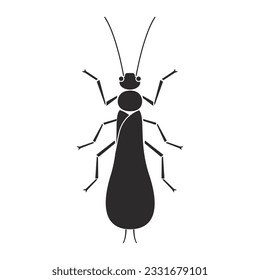 Insect order plecoptera stonefly geometric icon vector illustration