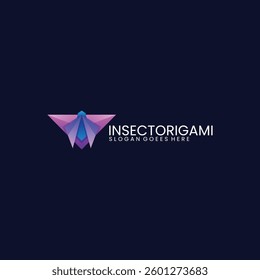 Insect Origami Gradient Colorful Logo