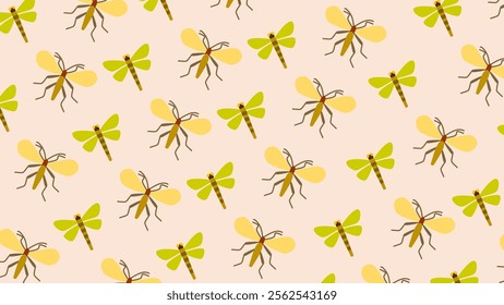 Insect pattern background. Insect illustration pattern. Insect background. Perfect for fabrics, print, textile, wallpaper, and decor. SSTKbackgrounds 