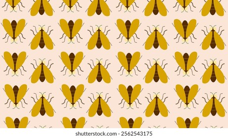 Insect pattern background. Insect illustration pattern. Insect background. Perfect for fabrics, print, textile, wallpaper, and decor. SSTKbackgrounds 