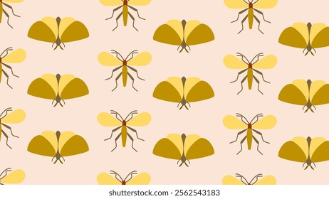 Insect pattern background. Insect illustration pattern. Insect background. Perfect for fabrics, print, textile, wallpaper, and decor. SSTKbackgrounds 