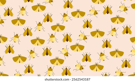 Insect pattern background. Insect illustration pattern. Insect background. Perfect for fabrics, print, textile, wallpaper, and decor. SSTKbackgrounds 