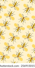 Insect pattern background. Insect illustration pattern. Insect background. Perfect for fabrics, print, textile, wallpaper, and decor. SSTKbackgrounds