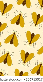 Insect pattern background. Insect illustration pattern. Insect background. Perfect for fabrics, print, textile, wallpaper, and decor. SSTKbackgrounds