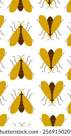 Insect pattern background. Insect illustration pattern. Insect background. Perfect for fabrics, print, textile, wallpaper, and decor. SSTKbackgrounds