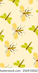 Insect pattern background. Insect illustration pattern. Insect background. Perfect for fabrics, print, textile, wallpaper, and decor. SSTKbackgrounds