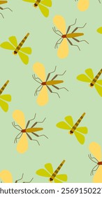 Insect pattern background. Insect illustration pattern. Insect background. Perfect for fabrics, print, textile, wallpaper, and decor. SSTKbackgrounds