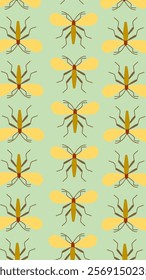 Insect pattern background. Insect illustration pattern. Insect background. Perfect for fabrics, print, textile, wallpaper, and decor. SSTKbackgrounds