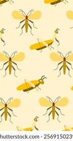 Insect pattern background. Insect illustration pattern. Insect background. Perfect for fabrics, print, textile, wallpaper, and decor. SSTKbackgrounds