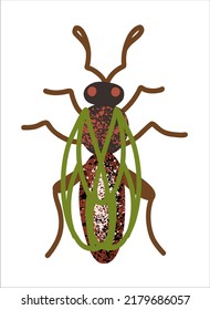 Insect pest. Illustration in a flat style. Icon.