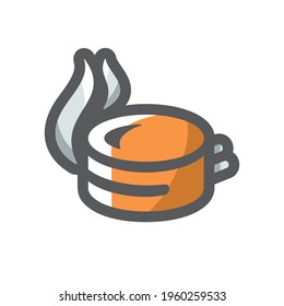 Insect Poison Trap Smoke Vector icon Cartoon illustration