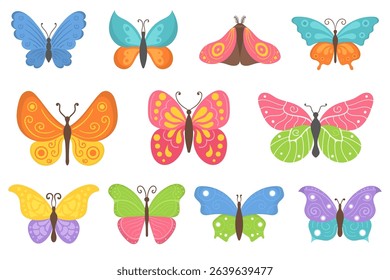 Insect pollination in a vibrant decorative environment butterflies fluttering natural fauna art serene summer beauty fly elegant rainbow graceful outdoors spring illustration wildlife

