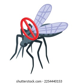 Insect protection icon isometric vector. Dengue cream. Electric bite