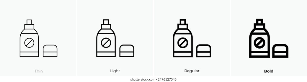 insect repellent icon. Thin, Light Regular And Bold style design isolated on white background