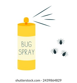 Insect repellent spray against ticks vector illustration