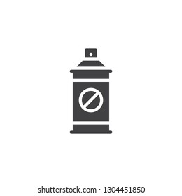 Insect repellent sprayer vector icon. filled flat sign for mobile concept and web design. Pest control aerosol simple solid icon. Symbol, logo illustration. Pixel perfect vector graphics