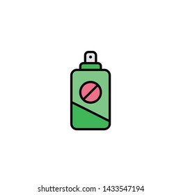 Insect repellent vector icon sign symbol