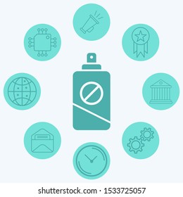 Insect repellent vector icon sign symbol