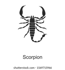 Insect scorpion vector icon.Black vector icon isolated on white background insect scorpion .