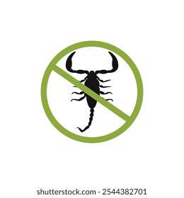 Insect scorpion vector icon.Black vector icon isolated on white background insect scorpion. anti scorpion icon.